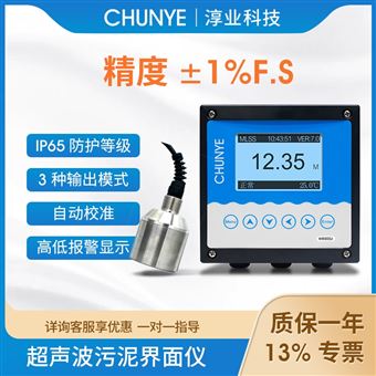 W8000J淳業(yè)在線超聲波污泥水界面儀