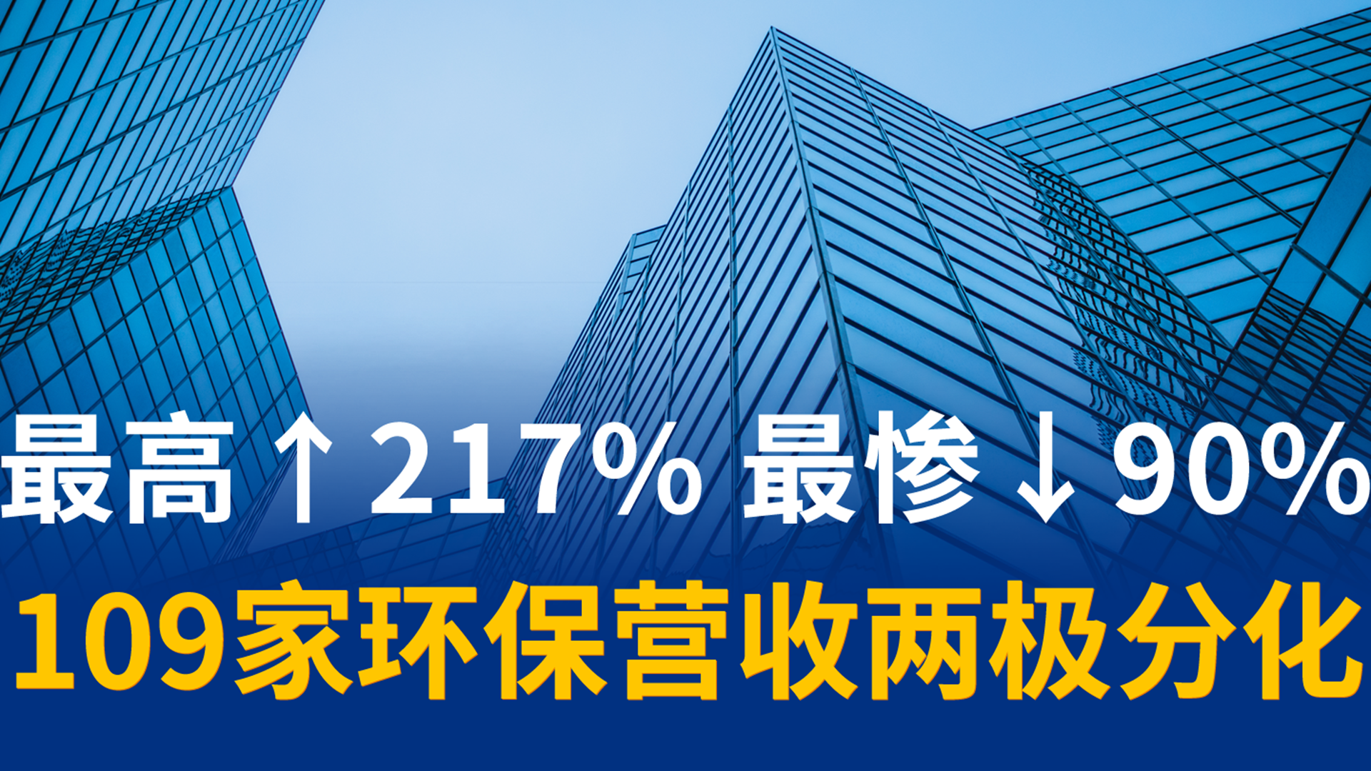 58家增长，51家下滑！109家环保企业营收分化加剧