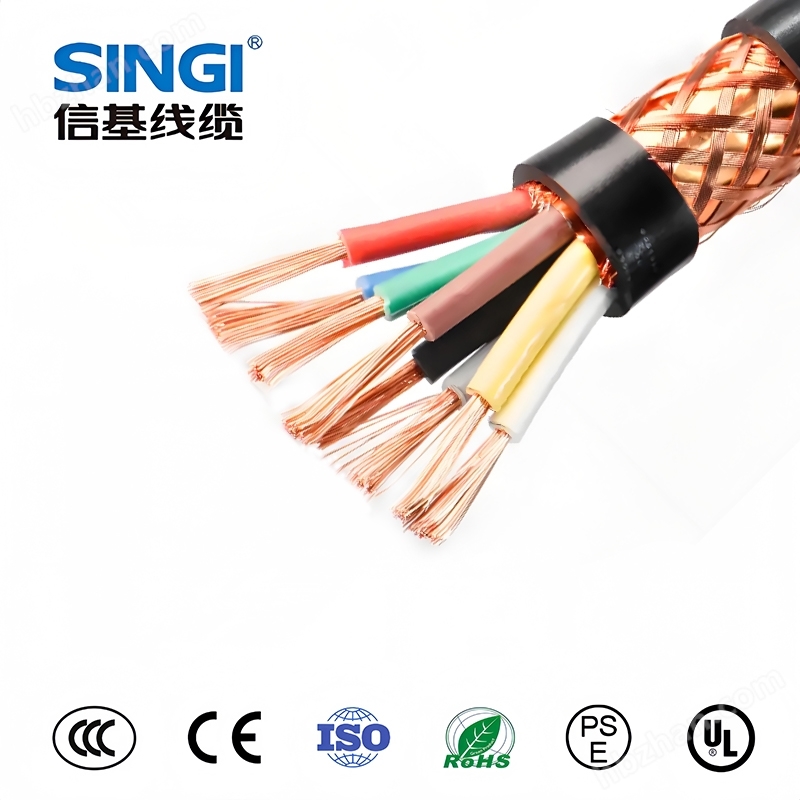 工業(yè)設(shè)備PVC雙護套屏蔽拖鏈電纜