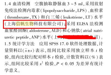 祝贺青海红十字医院订购我司试剂盒发表文章成功