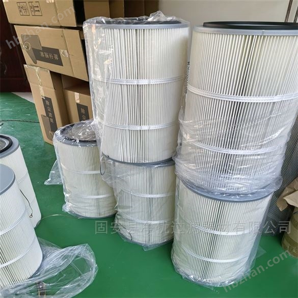 造船廠 聚酯覆膜PTFE阻燃除塵濾筒350*660